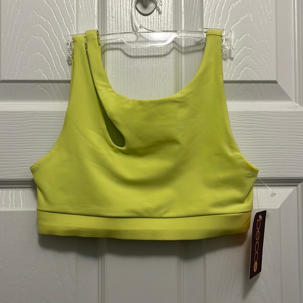 Becca Yellow Sports Bra NWT